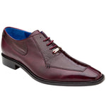 Belvedere Biagio Genuine Ostrich Leg / Calfskin Shoes Antique Burgundy (B13)