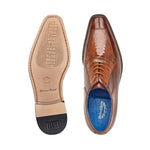 Belvedere Biagio Genuine Ostrich Leg / Calfskin Shoes Antique Peanut (B13)