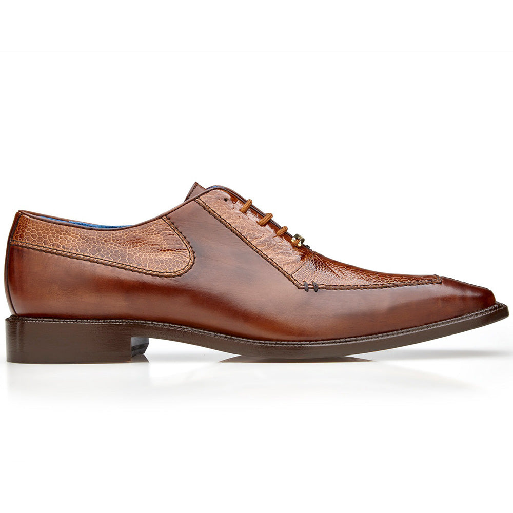 Belvedere Biagio Genuine Ostrich Leg / Calfskin Shoes Antique Peanut