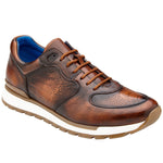 Belvedere Bobo Genuine Ostrich Leg / Calfskin Sneakers Antique Walnut