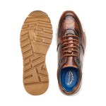 Belvedere Bobo Genuine Ostrich Leg / Calfskin Sneakers Antique Walnut