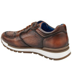 Belvedere Bobo Genuine Ostrich Leg / Calfskin Sneakers Antique Walnut