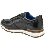 Belvedere Bobo Genuine Ostrich Leg / Calfskin Sneakers Black