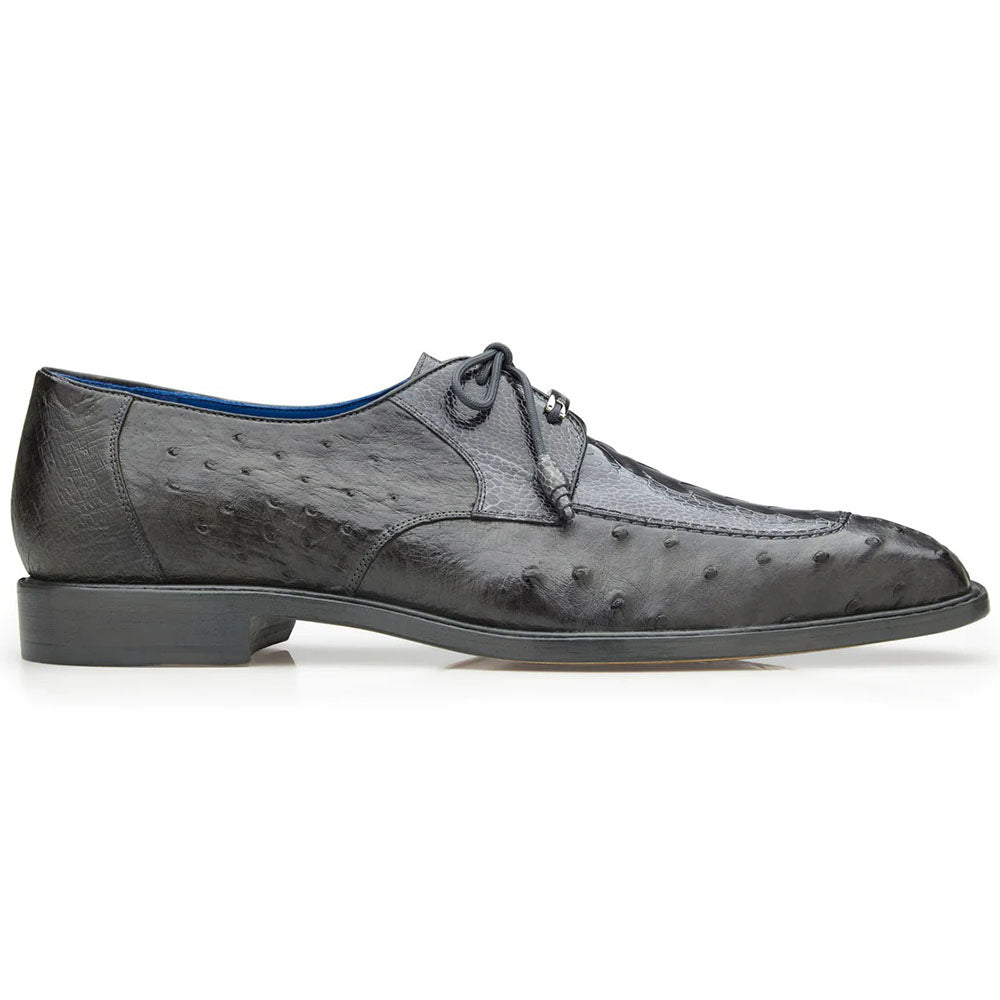 Belvedere Bolero Genuine Ostrich Shoes Gray