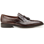 Belvedere Bosco Alligator & Calf Tassel Loafers Tobacco