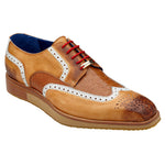 Belvedere Brady Ostrich / Calfskin Shoes Saddle