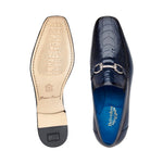 Belvedere Bruno Ostrich & Italian Calfskin Shoes Navy (1026)