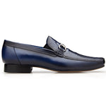 Belvedere Bruno Ostrich & Italian Calfskin Shoes Navy