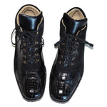 Belvedere Caiman / Ostrich / Suede Boots Black
