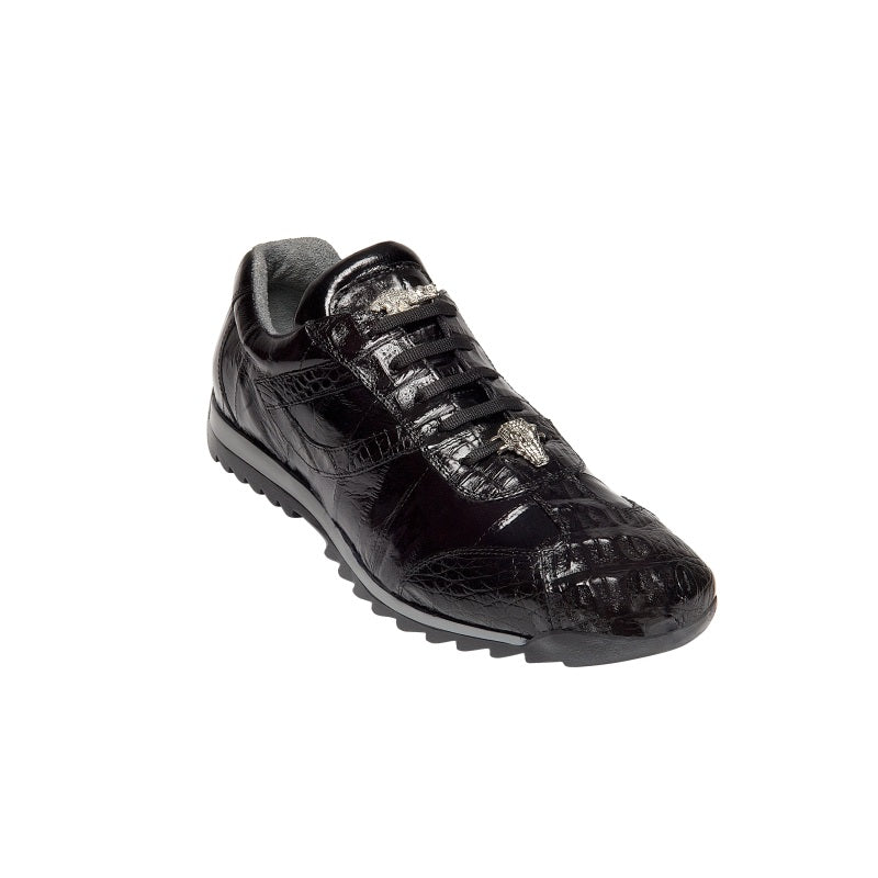 Belvedere Cello Caiman & Eel Sneakers Black