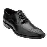 Belvedere Como Calfskin & Alligator Oxfords Black