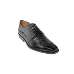 Belvedere Como Crocodile & Calfskin Shoes Black