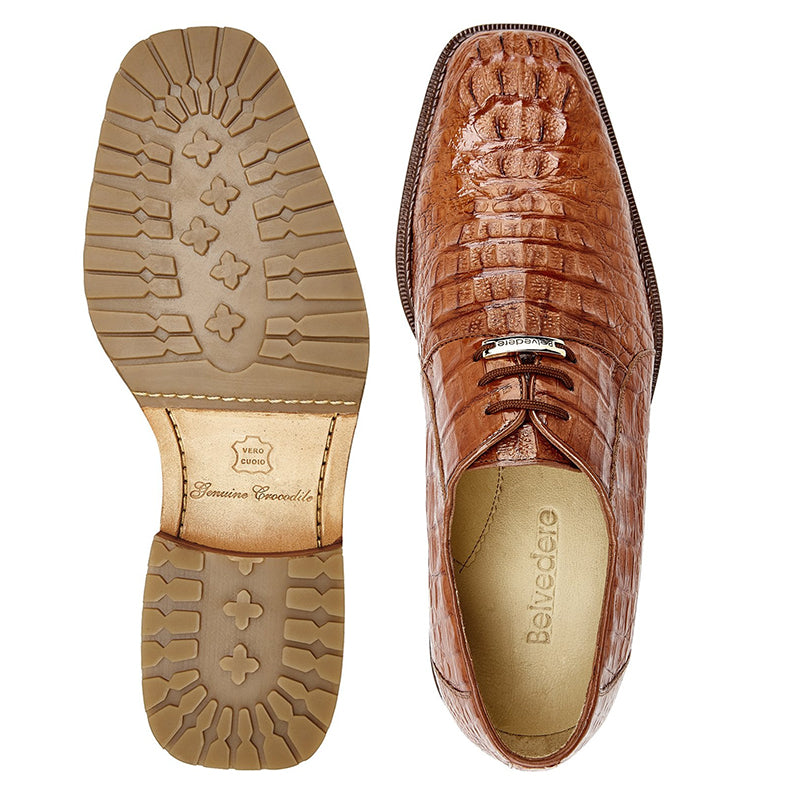 Belvedere Coppola Hornback Crocodile Shoes Honey