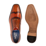 Belvedere Corey Ostrich & Calfskin Shoes Antique Honey