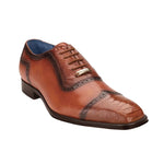 Belvedere Corey Ostrich & Calfskin Shoes Antique Honey