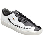 Belvedere Corona Crocodile & Lizard Sneakers Black / White