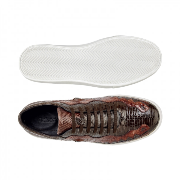 Belvedere Corona Crocodile & Lizard Sneakers Brown / Light Brown