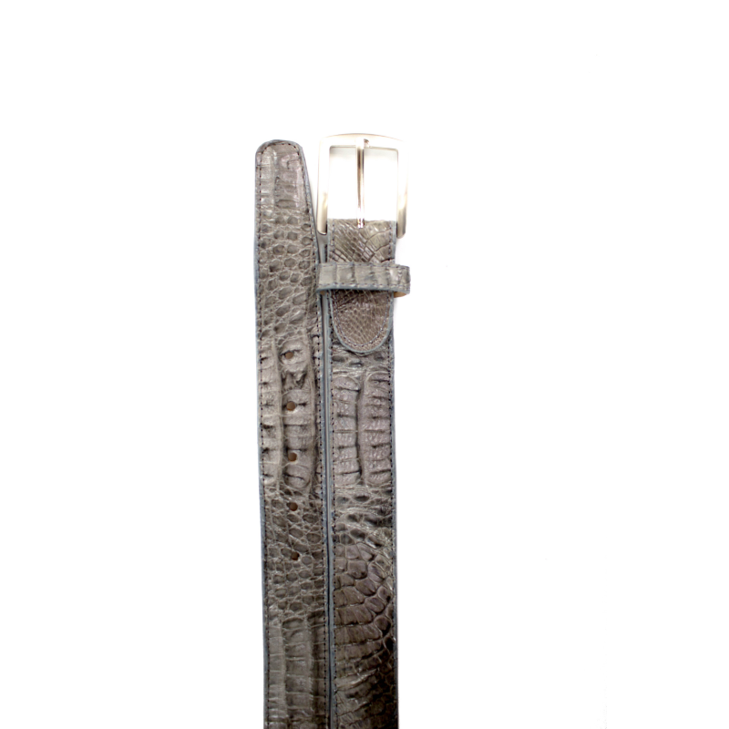 Belvedere Crocodile Belt Gray
