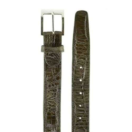 Belvedere Crocodile Belt Olive