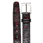 Belvedere Crocodile Belt Patchwork Black Cherry