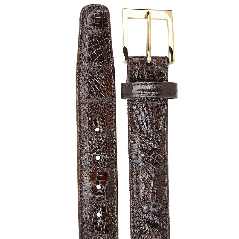 Belvedere Crocodile Belt Patchwork Brown