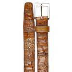 Belvedere Crocodile Belt Patchwork Honey