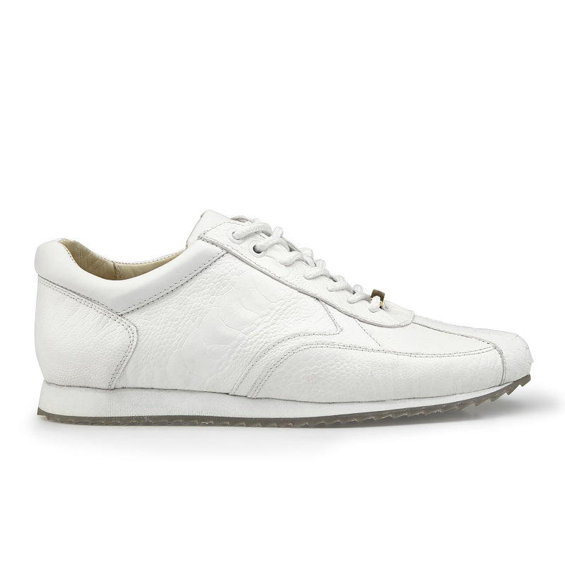 Belvedere Dayton Ostrich Leg Sneakers White