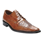 Belvedere Dotto Crocodile & Eel Split Toe Shoes Camel