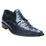 Belvedere Dotto Crocodile & Eel Split Toe Shoes Navy