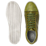 Belvedere Ecco Ostrich Woven Sneakers Antique Emerald