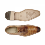 Belvedere Edo Crocodile Oxfords Antique Honey