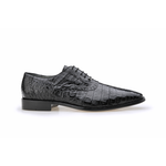 Belvedere Edo Crocodile Oxfords Black