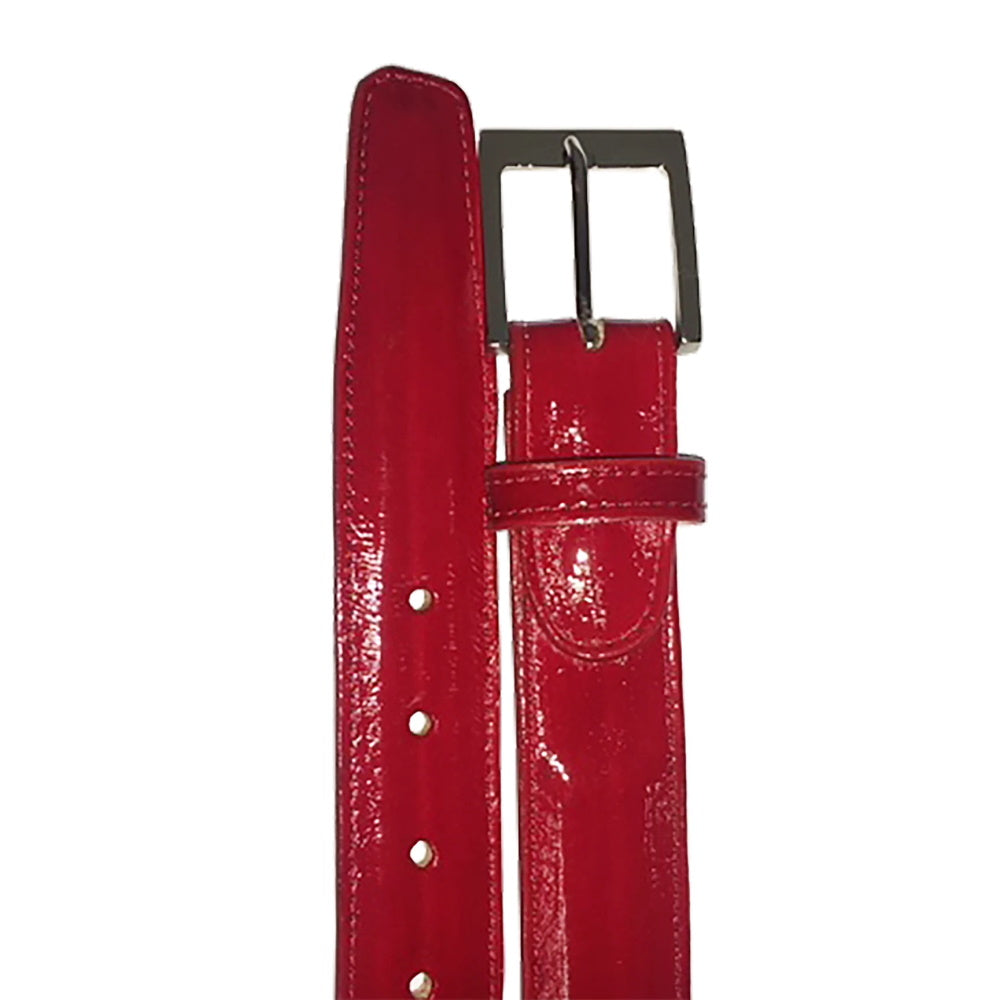Belvedere Genuine Eel Belt Red