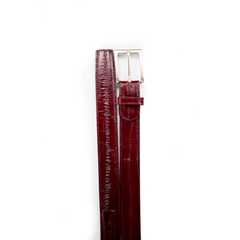 Belvedere Eel Belt Scarlet Red