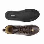 Belvedere Elio Calfskin & Ostrich High Top Sneakers Brown
