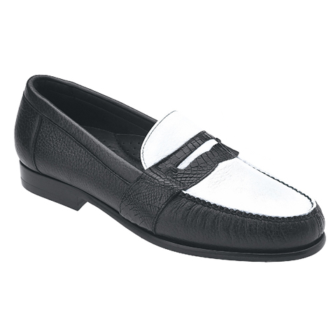 Belvedere Emanuel Deerskin & Alligator Spectator Shoes Black / White