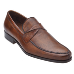 Belvedere Evaldo Deerskin & Alligator Loafers Antique Almond