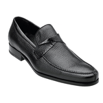 Belvedere Evaldo Deerskin & Alligator Loafers Black