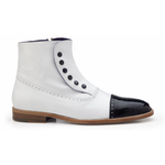 Belvedere Filipo Ostrich Boots White / Black