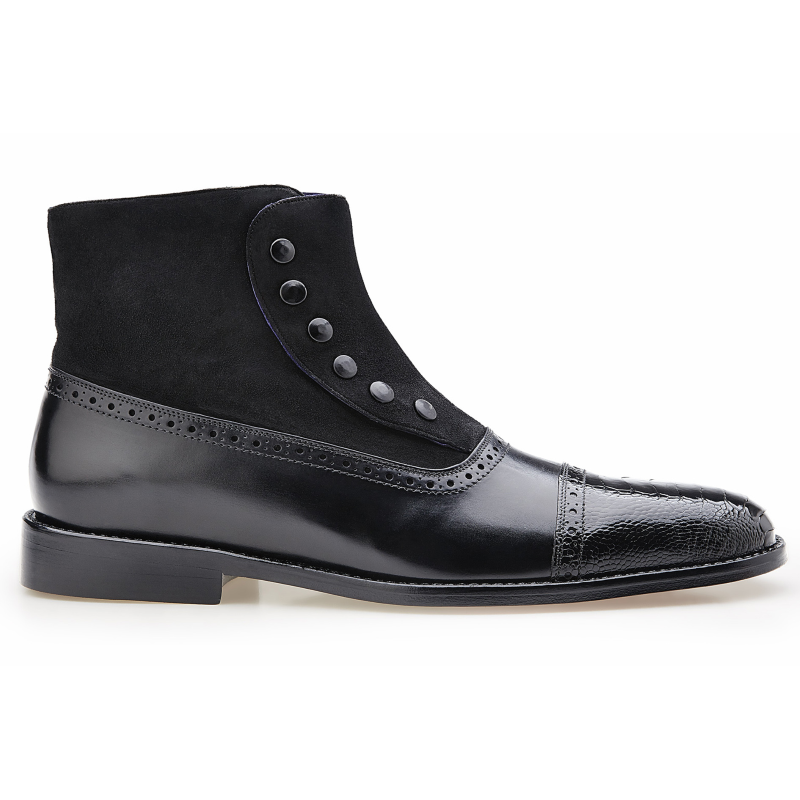 Belvedere Filipo Ostrich Boots Black