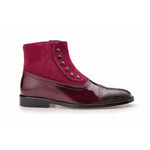 Belvedere Filipo Ostrich & Calfskin Cap Toe Boots Sunset