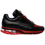 Belvedere Flash Ostrich Leg & Calf Sneakers Black / Red