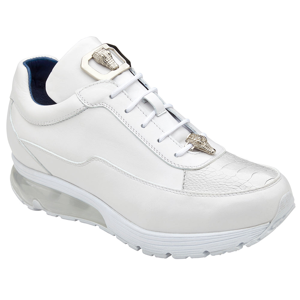 Belvedere Flash Ostrich / Calfskin Sneakers White