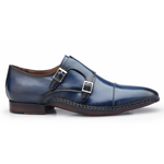 Belvedere Frankfurt Double Monk Strap Shoes Antique Electric Blue