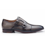Belvedere Frankfurt Double Monk Strap Shoes Antique Gray