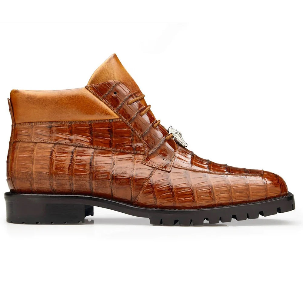 Belvedere Gallardo Caiman Crocodile Boots Antique Sport