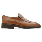 Belvedere Gavino Ostrich & Calfskin Loafers Honey
