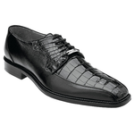 Belvedere Gennaro Crocodile & Calfskin Bicycle Toe Shoes Black