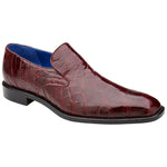 Belvedere Genova Genuine Alligator Shoes Dark Burgundy