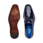 Belvedere Genova Genuine Alligator Shoes Navy